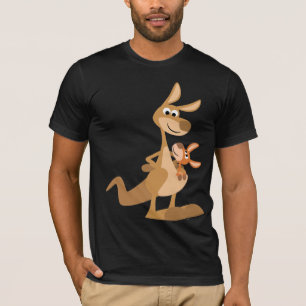 Maman de kangourou de bande dessinée et T-shirt