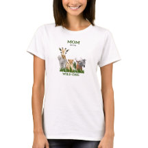 Maman de la jungle sauvage thème T-shirt