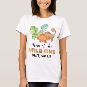 Maman de l'anniversaire garçon Dinosaur T-shirt