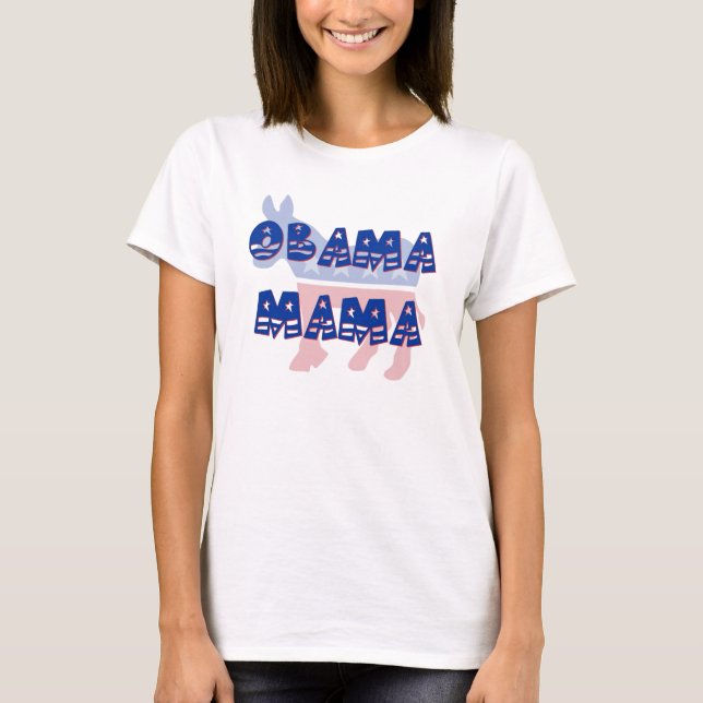 Maman Démocrate T-Shirt d'Obama (Devant)