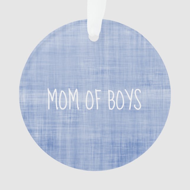 Maman des garçons Amour Nom du coeur Bleu Blanc Ga (devant)
