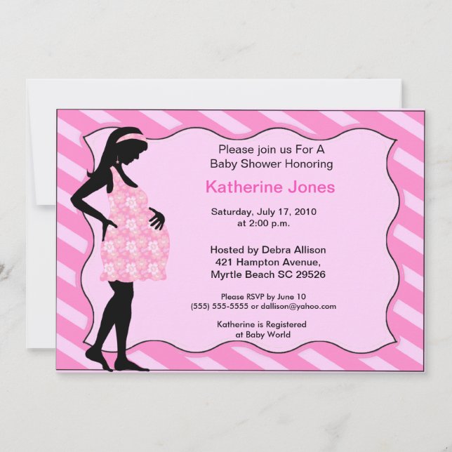 Maman doit être une invitation Baby shower (Devant)