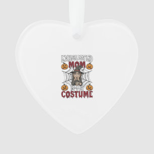 Maman Épuisée Est Costume Sorcière Halloween Café 