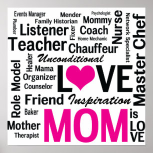 Maman est Amour - Poster multitâche Do-it-All Mom