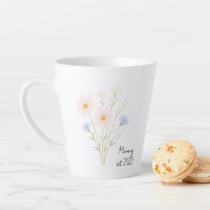 Maman Est Personnalisée. Mug avec Fleur sauvage Pa