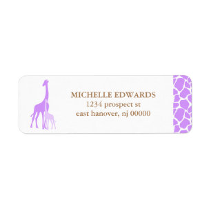 Maman et Baby Giraffe Adresse de retour