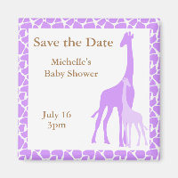 Maman et bébé Giraffe Magnet Réservez la date