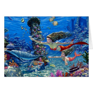 maman et bébé mermaid