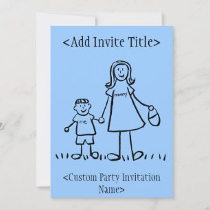 "Maman et moi" Invitation de garçon ou Invitations