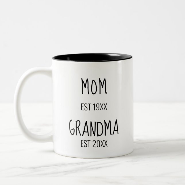 Maman et nouvelle grand-mère EST 2020 Mug (Gauche)