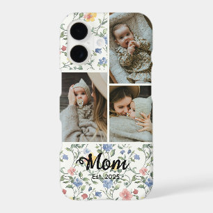Maman établie 3 Photo Aquarelle Floral Script