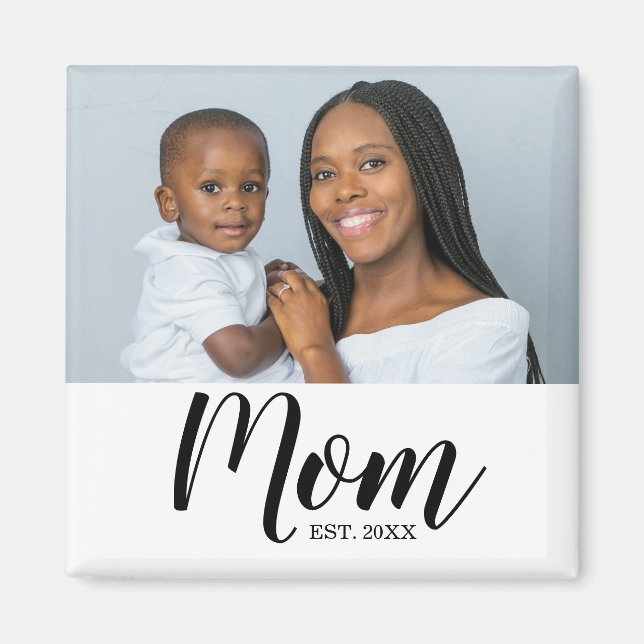 Maman établie Magnet Cadeau Photo (Devant)