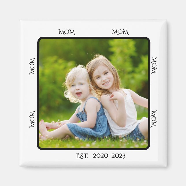 Maman Établie Magnet Photo Cadeau (Devant)