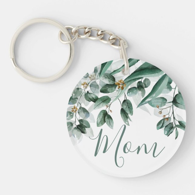 Maman Eucalyptus Feuillage d'aquarelle moderne Pho (Devant)