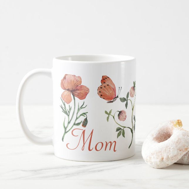Maman Fleur sauvage Mug (Avec donut)