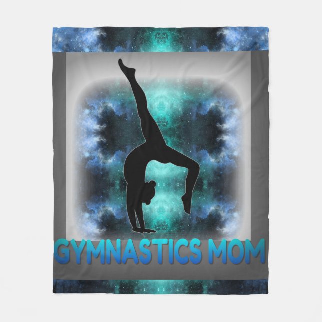 "Maman gymnastique" couverture en toison. (Devant)
