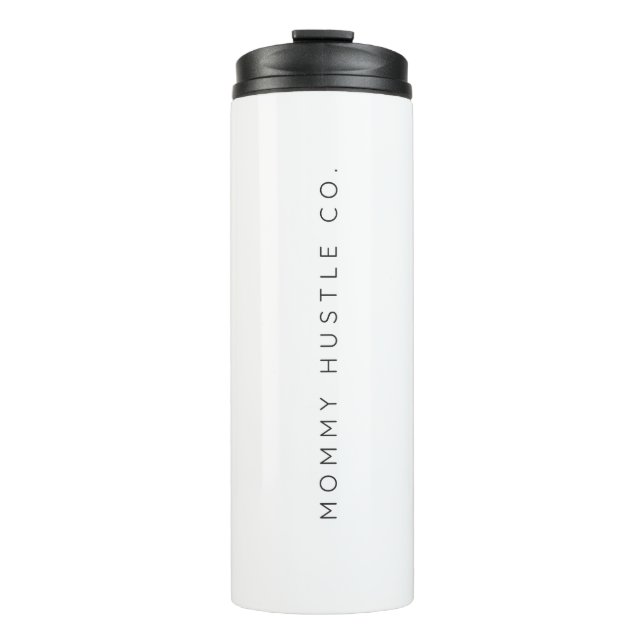 Maman Hustle Co. Logo Bouteille d'eau blanche pour (Devant)