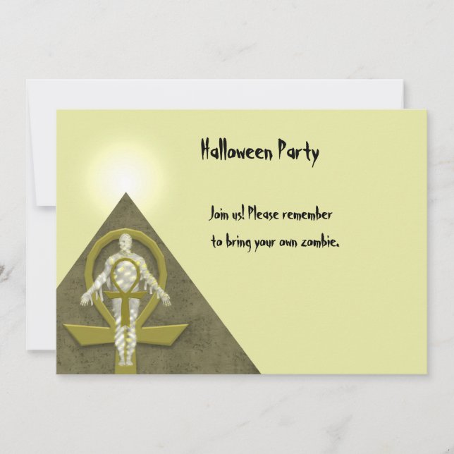 Maman - invitation de partie de Halloween (Devant)