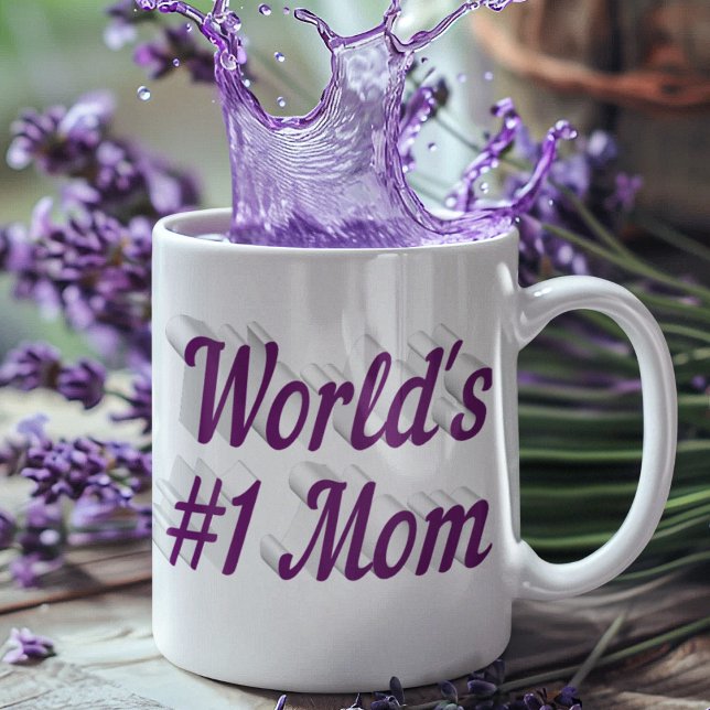 Maman mauve demi-texte tasse de café (Créateur téléchargé)