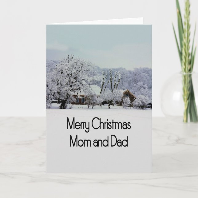 Maman & Papa Joyeuse carte de Noël (Devant)