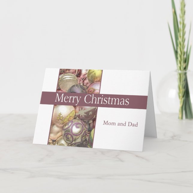 Maman & Papa Joyeuse carte de Noël (Devant)