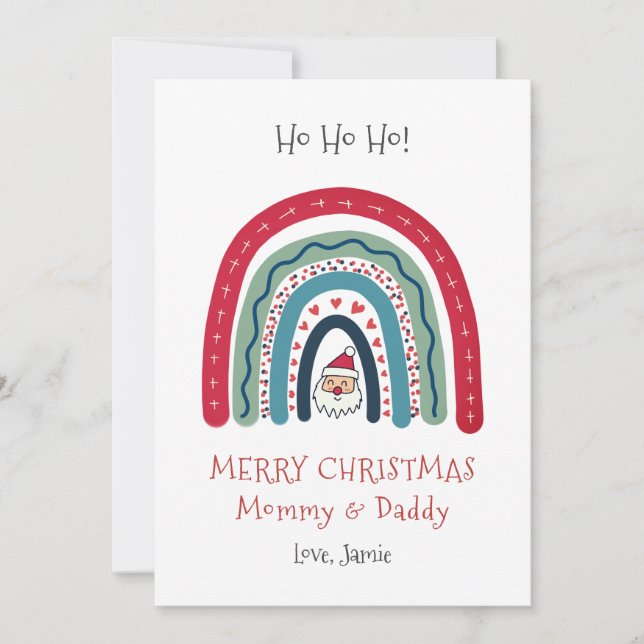 Maman Papa Noël De La Carte Bébée (Devant)