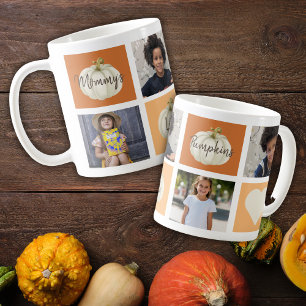 Maman Photo Collage Automne Café Mug