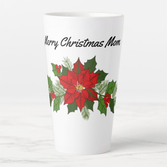 Maman Poinsettias Latte Mug (Devant)