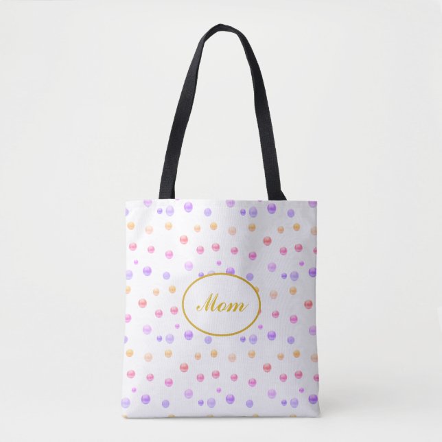 Maman Polka multicolore Sac fourre-tout pointillé (Devant)