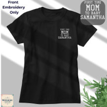 Maman pour la première fois T-shirt brodé personna