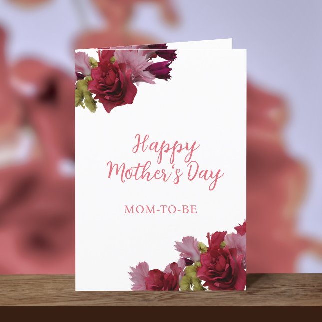 Maman sera florale Bonne carte de fête des mères (Mother's Day Card for the mom-to-be! )