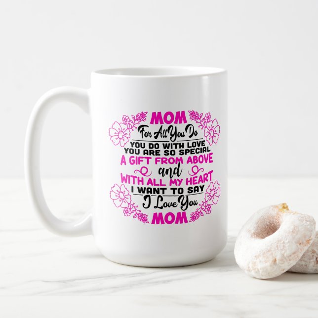 Maman s'est mise à écrire Coffee Mug (Avec donut)