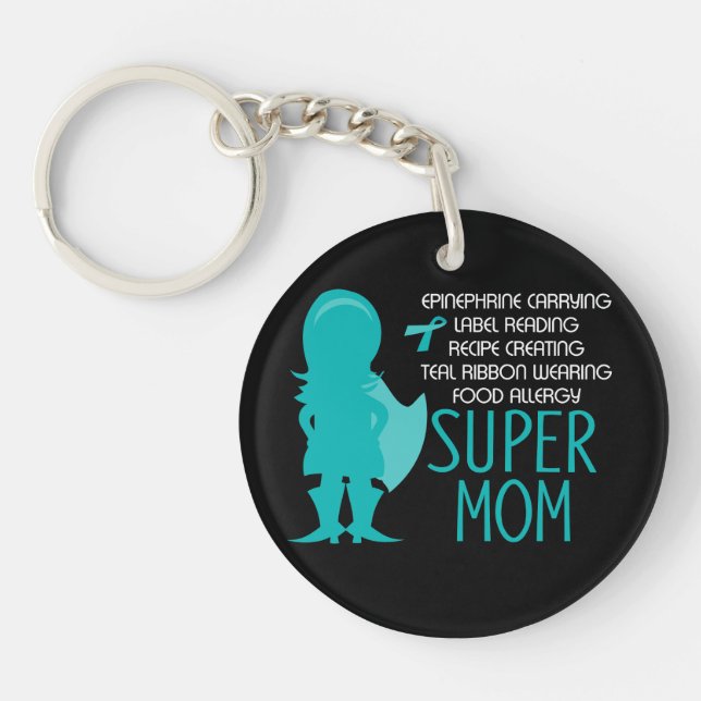 Maman superbe d'allergie alimentaire turquoise de (Devant)