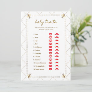 Maman To Bee Baby shower Baby Traits Cartes de jeu