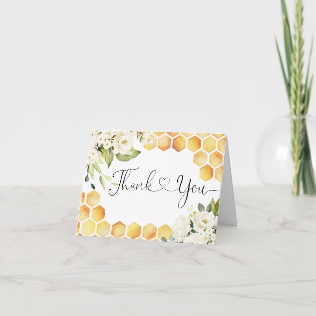 Maman to Bee Baby shower Carte de remerciements (Devant)