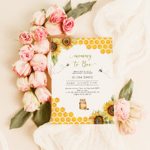 Maman to Bee Honey Baby shower Invitation