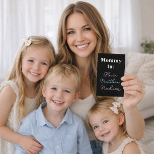 Maman to : Pink Blue Kids Noms de la carte d'appel