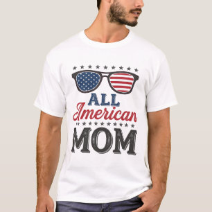 Maman tout à fait américaine Design de t-shirt vin