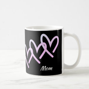 Maman Triple Black Heart Coffee Mug