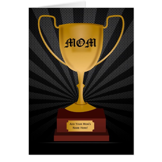 Maman Trophy Award, carte de fête des mères (Devant)