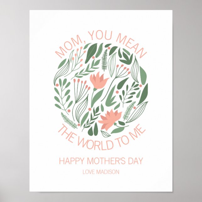 Maman, tu veux dire le monde pour moi Poster de la (Devant)