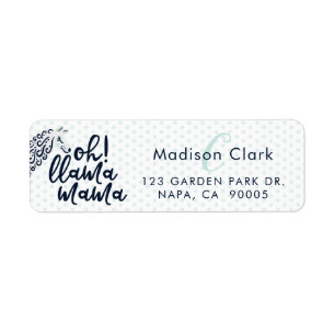 Maman typographique Shower de lama de point de