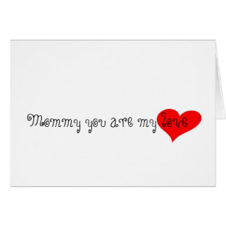 Maman vous êtes mon amour