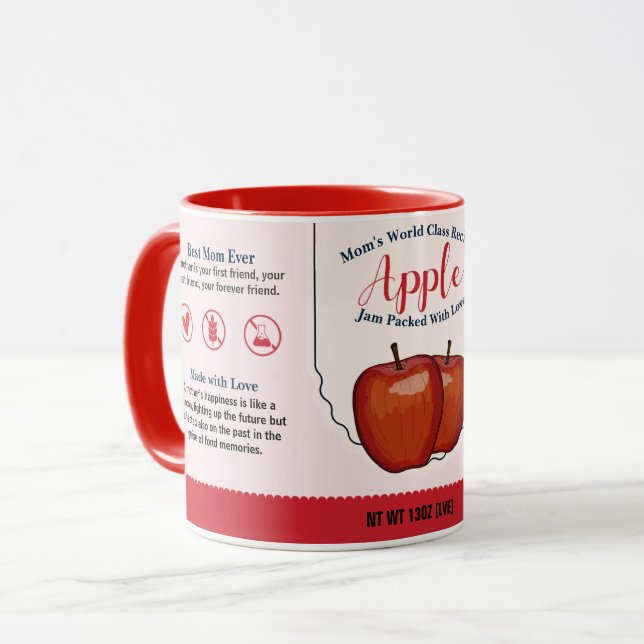 Maman's World Class Apple Love Jam Mug (Devant gauche)