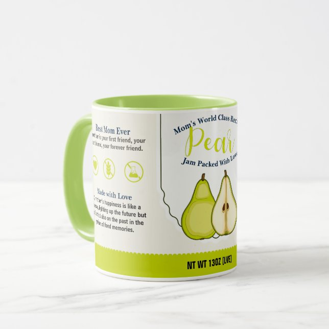 Maman's World Class Pear Love Jam Mug (Devant gauche)