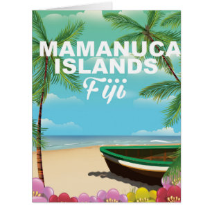 Mamanuca Islands, Fiji vintage vacation poster