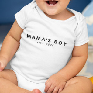 Mama's Boy Est. Year Baby Bodysuit