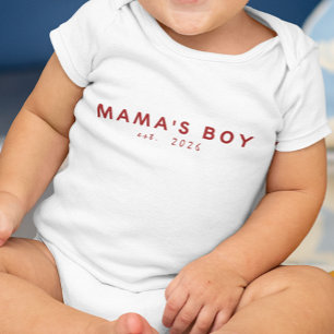 Mama's Boy Est. Year Baby Bodysuit