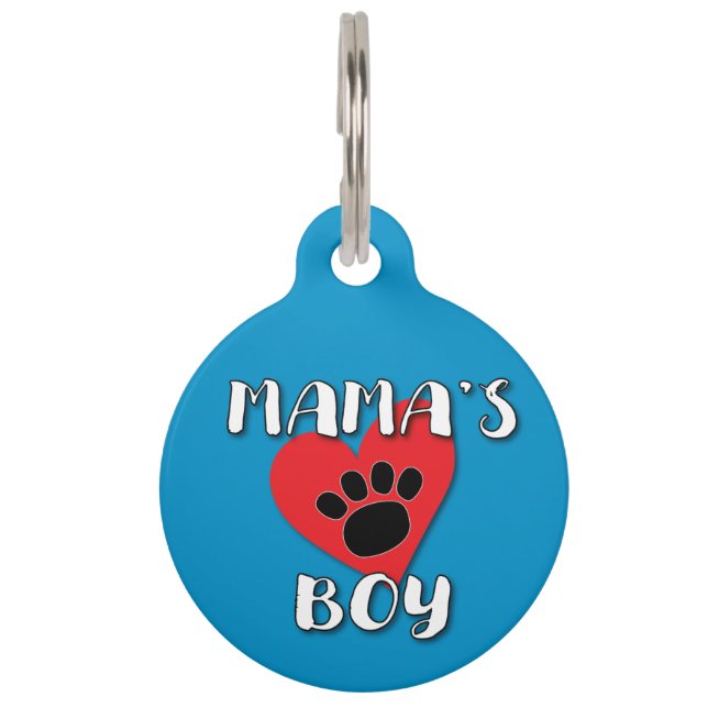 Mamas Boy Pet Tag (Front)