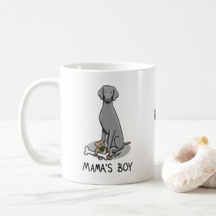 Mama's Boy Weimaraner (grey 1) toys dog mom Cute Coffee Mug